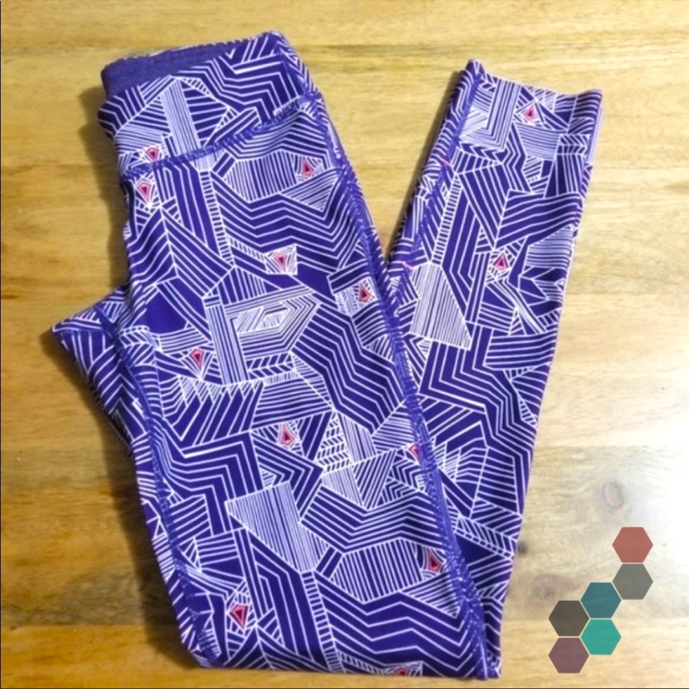 Ivivva Geo Logo Print Full Length Legging Girl 14